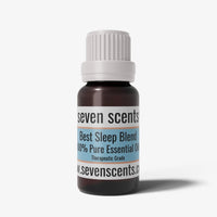 Best Sleep essential oil blend bottle with a white cap on a white background