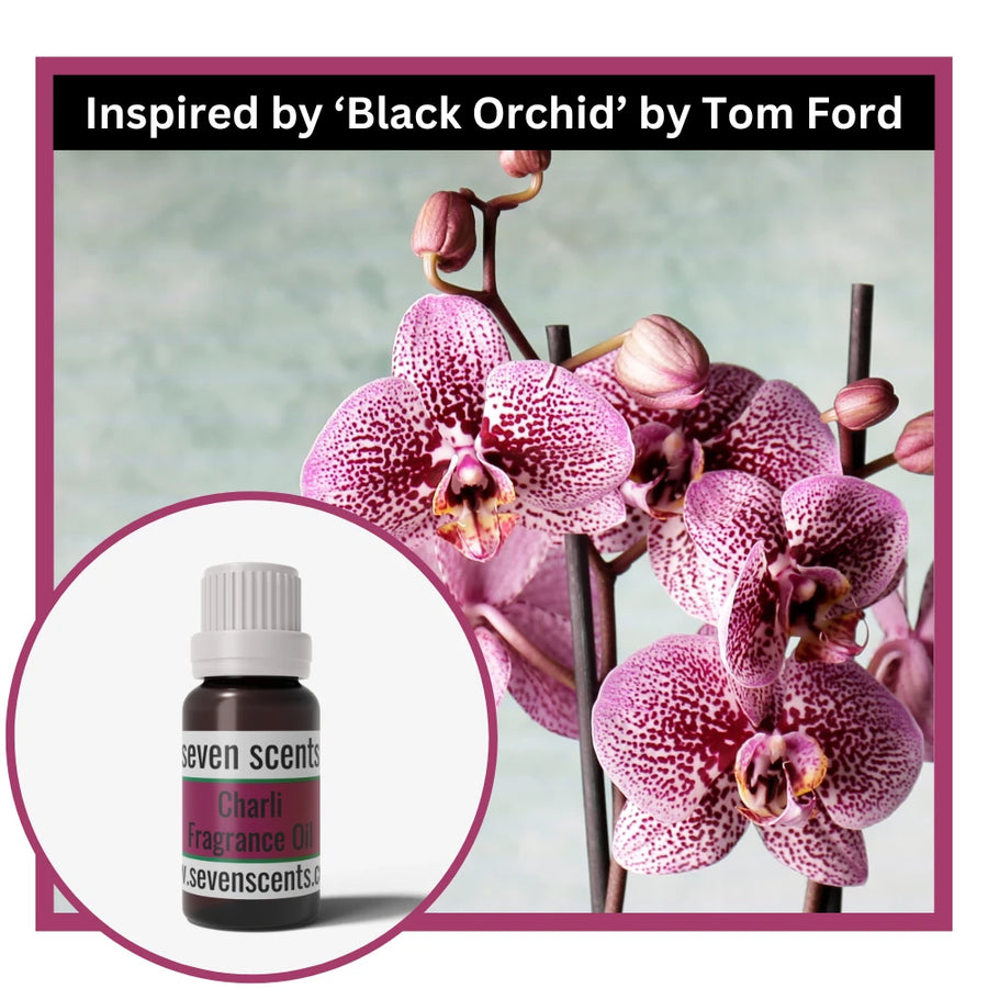 Charli fragrance oil with a Pink orchid 'Inspired by Black Orchid by Tom Ford'.