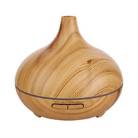 Lucy 500ml wood grain essential oil diffuser in light - Seven Scents Wellington