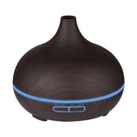 Lucy aromatherapy diffuser dark wood finish with ambient LED light display
