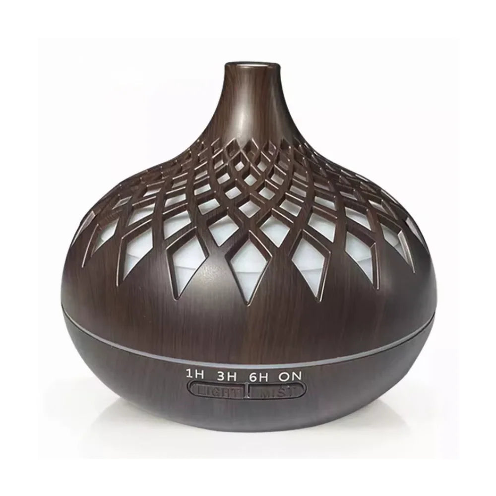 Richie 500ml lattice cutout essential oil diffuser in dark - Seven Scents NZ