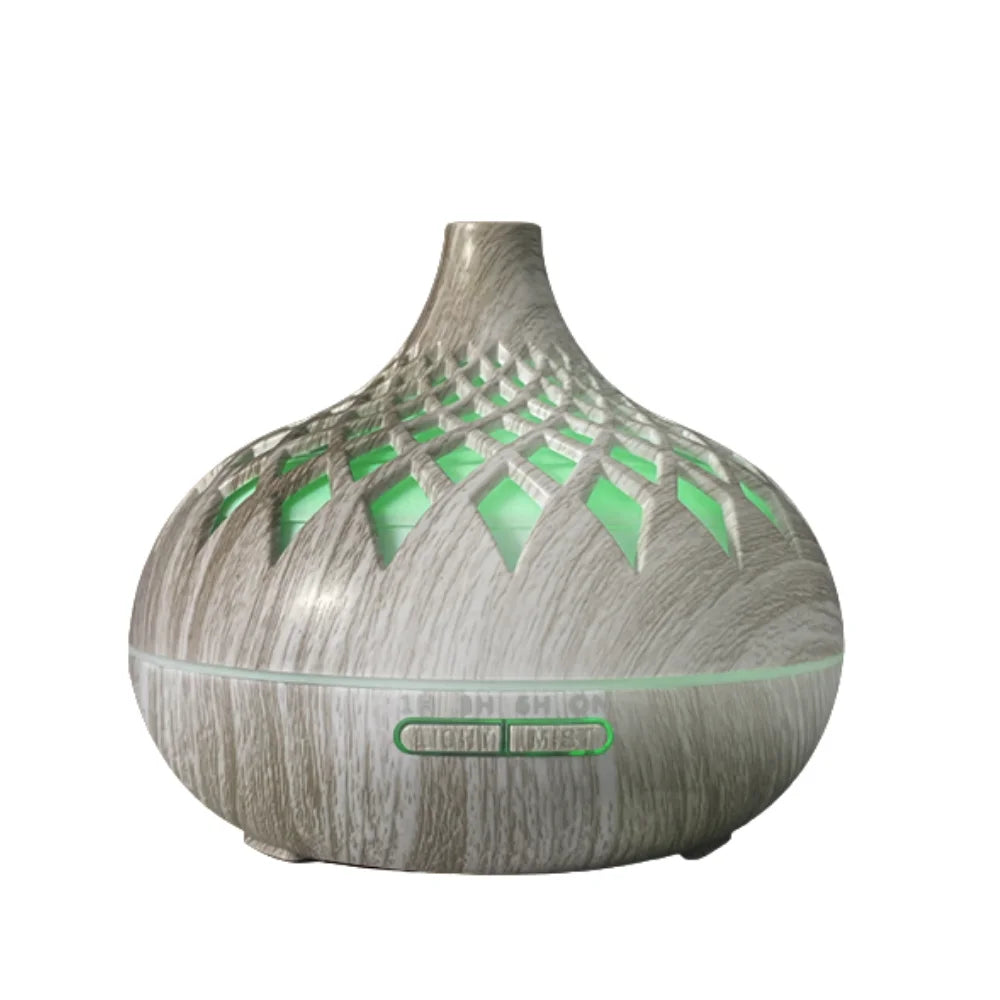 Richie aromatherapy diffuser contemporary grey with lattice light effects