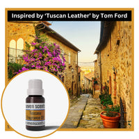 Toscana fragrance oil with street scene inspired by 'Tuscan Leather' by Tom Ford